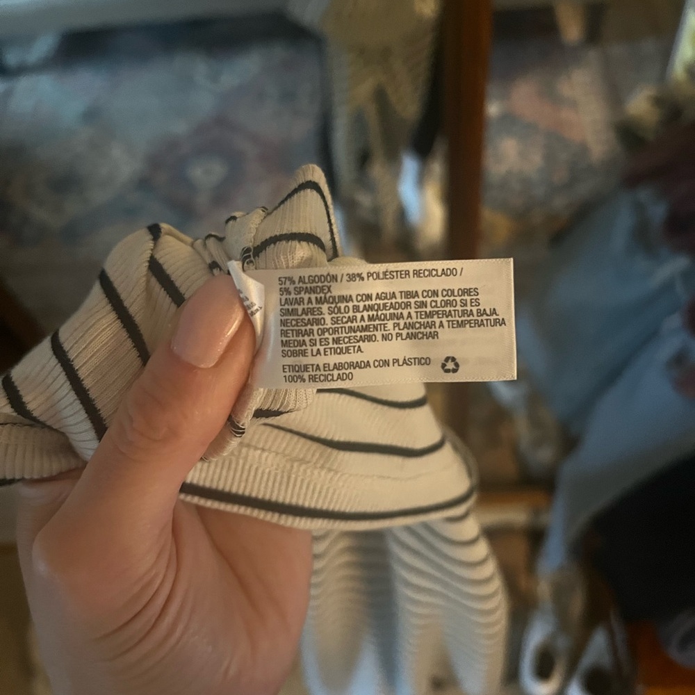 Striped High-Neck Ribbed Dress - Picture 4 of 5